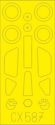 Eduard CX587 Mask 1/72 Su-39 (ZVE)