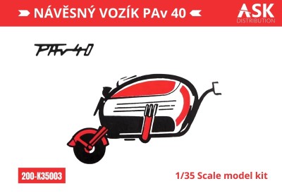 Art Scale 200-K35003 The PAv 40 trailer in 1/35 scale by ASK is the ideal accessory for the Velorex model kit 1/35
