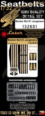HGW 132601 Seatbelts Bucker Bu131 Jungmann (laser) 1/32