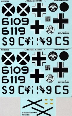 Rising Decals 32004 Unusual Emils - Part I. (3x camo) 1/32