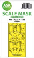 Art Scale 200-M48205 Focke-Wulf Fw-190A-7 wheels and canopy frame paint mask (inside and outside) 1/48
