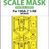 Art Scale 200-M48205 Focke-Wulf Fw-190A-7 wheels and canopy frame paint mask (inside and outside) 1/48