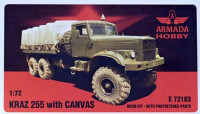 Armada Hobby E72183 KRAZ 255 with canvas (resin kit w/ PE) 1/72