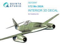 Quinta Studio QD72047 Me-262A (Academy) 3D Декаль интерьера кабины 1/72