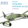 Quinta Studio QD72047 Me-262A (Academy) 3D Декаль интерьера кабины 1/72