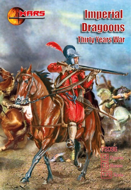Mars MAR72096 12 mounted Imperial Dragoons Thirty Years' War 1/72