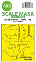 Art Scale 200-M48314 McDonnell-Douglas AV-8B Harrier II PLUS canopy frame paint mask (inside and outside) 1/48