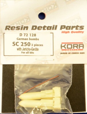 Kora Model D72128 German bombs SC 250 w/ Jericho-Ger?¤te (2 pcs) 1/72