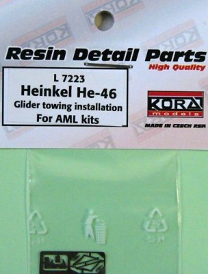 Kora Model L7223 He-46 Glider towing installation PE set 1/72