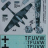 Kora Model CSD7273 Messerschmitt Bf-110G-0 Ski - Conv.set&decal 1/72