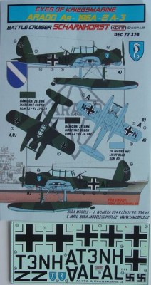 Kora Model DEC72324 Ar-196A-2/A-3 (SCHARNHORST) декали декали 1/72