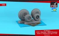 Armory ARAW32314 Consolidated B-24 Liberator / PB4Y Privateer wheels wheels with weighted tyres type "c" 1/32