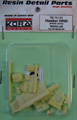 Kora Model DS72132 Hawker Hind British - Interior set (AZ) 1/72