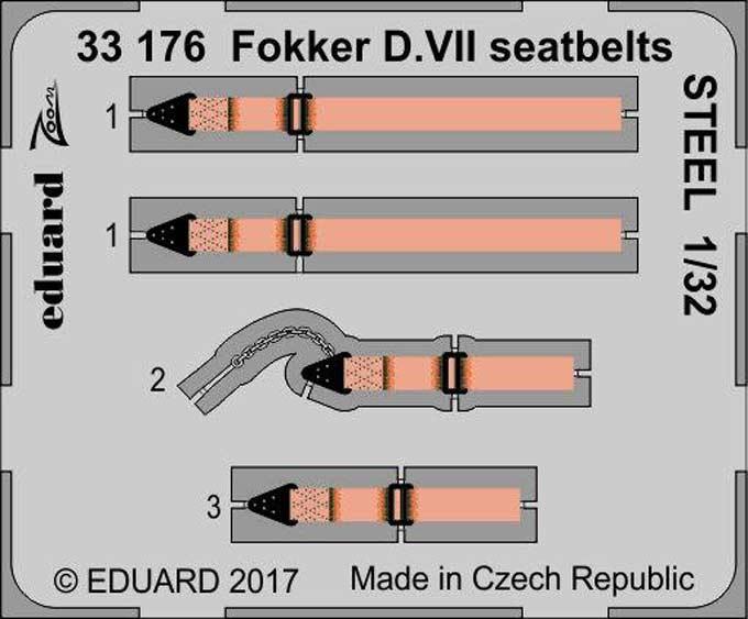 Eduard 33176 Fokker D.VII seatbelts 1/32