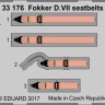 Eduard 33176 Fokker D.VII seatbelts 1/32