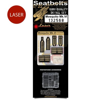 HGW 132568 Seatbelts Mosquito FB Mk.VI (for TAM, laser) 1/32