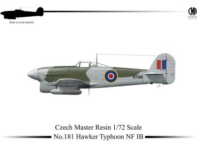 CZECHMASTER CMR-72181 1/72 Hawker Typhoon NF IB Night Fighter Prototype