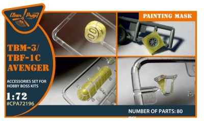 Clear Prop CPA72196 TBM-3/TBF-1C Avenger painting mask (HOBBYB) 1/72