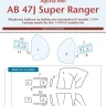 Peewit M144044 Canopy mask AB 47J Super Ranger (LF) 1/144