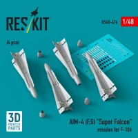 Reskit 48476 AIM-4 (F, G) 'Super Falcon' missiles for F-10 1/48
