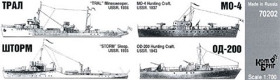 Combrig 70202 Tral Minesweeper Pr.3, 1937 Storm Sloop Pr.2, 1932 OD-200, 1945 MO-4, 1938 1/700