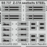 Eduard SS737 Z-37A seatbelts STEEL (EDU) 1:72