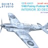 Quinta studio QDS-48423 Fairey Fulmar Mk.I (Trumpeter) (Малая версия) 3D Декаль интерьера кабины 1/48