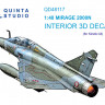 Quinta studio QD48117 Mirage 2000N (Kinetic) 3D Декаль интерьера кабины 1/48