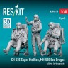 Reskit F48079 CH-53E, MH-53E Pilots in the seats (3 pcs.) 1/48