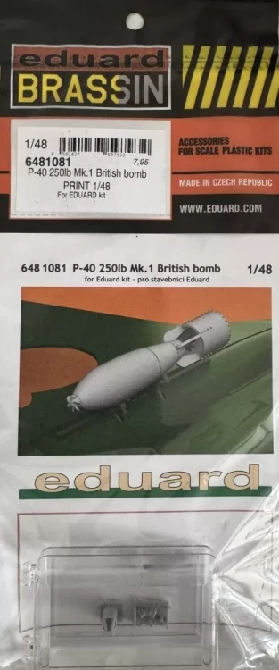 Eduard 6481081 BRASSIN P-40 250lb Mk.1 British bomb (EDU) 1/48