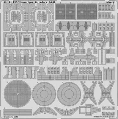 Eduard 53124 USS Missouri part 8 - radars 1/200