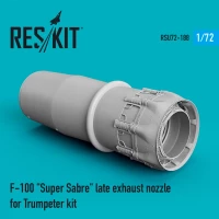 Reskit RSU72-188 F-100 'Super Sabre' late exh.nozzle (TRUMP) 1/72