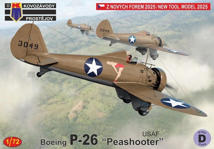 Kovozavody Prostejov 72516 P-26 Peashooter USAF (3x camo) 1/72