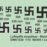 4+ Publications DMK72030 Decals Luftwaffe swastikas - black (2 sets) 1/72
