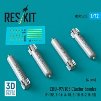 Reskit 72515 CBU-97/105 cluster bombs (4 pcs.) 1/72