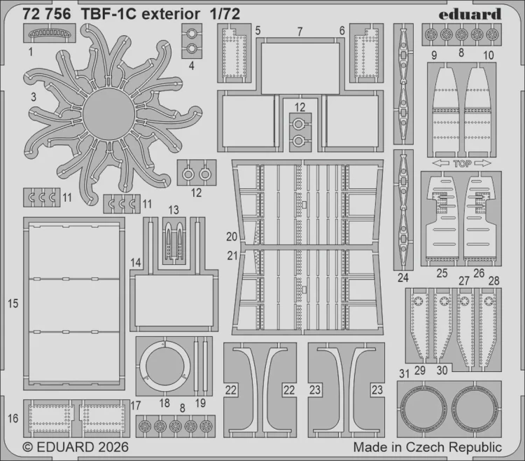 Eduard 72756 SET TBF-1C exterior (HOBBYB) 1/72