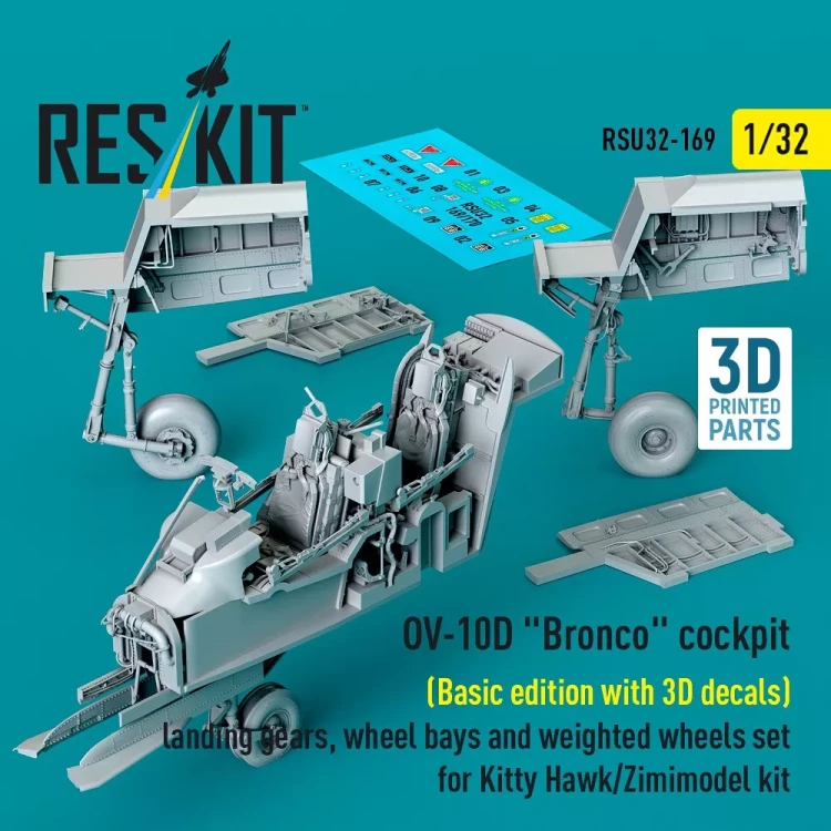 Reskit U32169 OV-10D 'Bronco' cockpit - Basic (KITTYH/ZIMI) 1/32