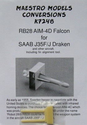 Maestro Models MMCK-7248 1/72 RB28 AIM-4D Falcon incl. fin alignment tool