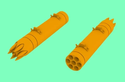 Lf Model 3D7212 MATRA 122 Rocket pod (3D-Printed) 1/72