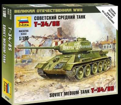Звезда 6160 Советский средний танк Т-34/85 1/100