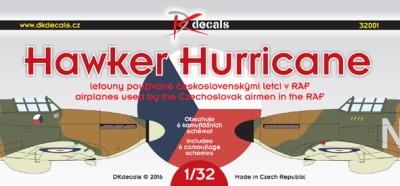 Dk Decals 32001 H.Hurricane - CZ pilots in RAF (6x camo) 1/32
