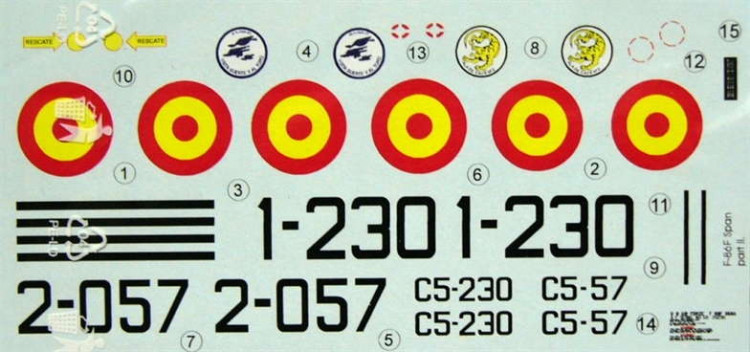 LF Model C4848 Decals F-86F Sabre over Spain Part II. (HAS) 1/48