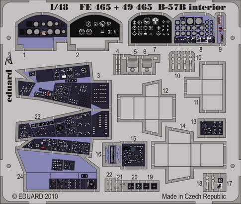Eduard FE465 B-57B interior S.A. Airfix