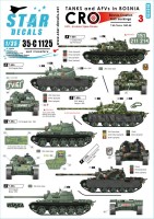 Star Decals 35-C1125 HVO - Hrvatsko Vijece Obrane (Croatian). Soviet T-55 and T-55A 1992-95. Tanks & AFVs in Bosnia # 3 1/35
