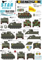 Star Decals 35-C1253 Vietnam 3.M113A1, M113 w recoilless gun, M132 Zippo in South Vietnamese army, ARVN - Army of the Republic of Vietnam 1/35