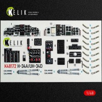 Reskit K48172 H-34A/UH-34D - interior 3D (ITAL) 1/48