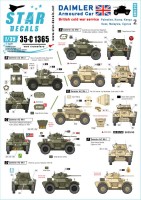 Star Decals 35-C1365 Daimler Armoured Car #2British cold war service.Palestine, Korean War, Kenya (Mau Mau Rebellion), Suez Crisis 1956, Malaya/Malaysia and Cyprus 1/35