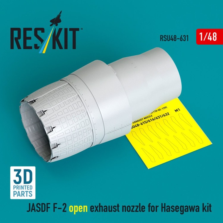Reskit RSU48-631 JASDF F-2 open exhaust nozzle (HAS) 1/48