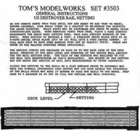 Tom's Modelworks 3503 US destroyer and escort rail netting 1/350