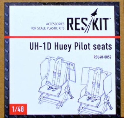 Reskit RSU48-0052 UH-1D Huey Pilot seats (KITTYH,ACAD,ITAL,REV) 1/48